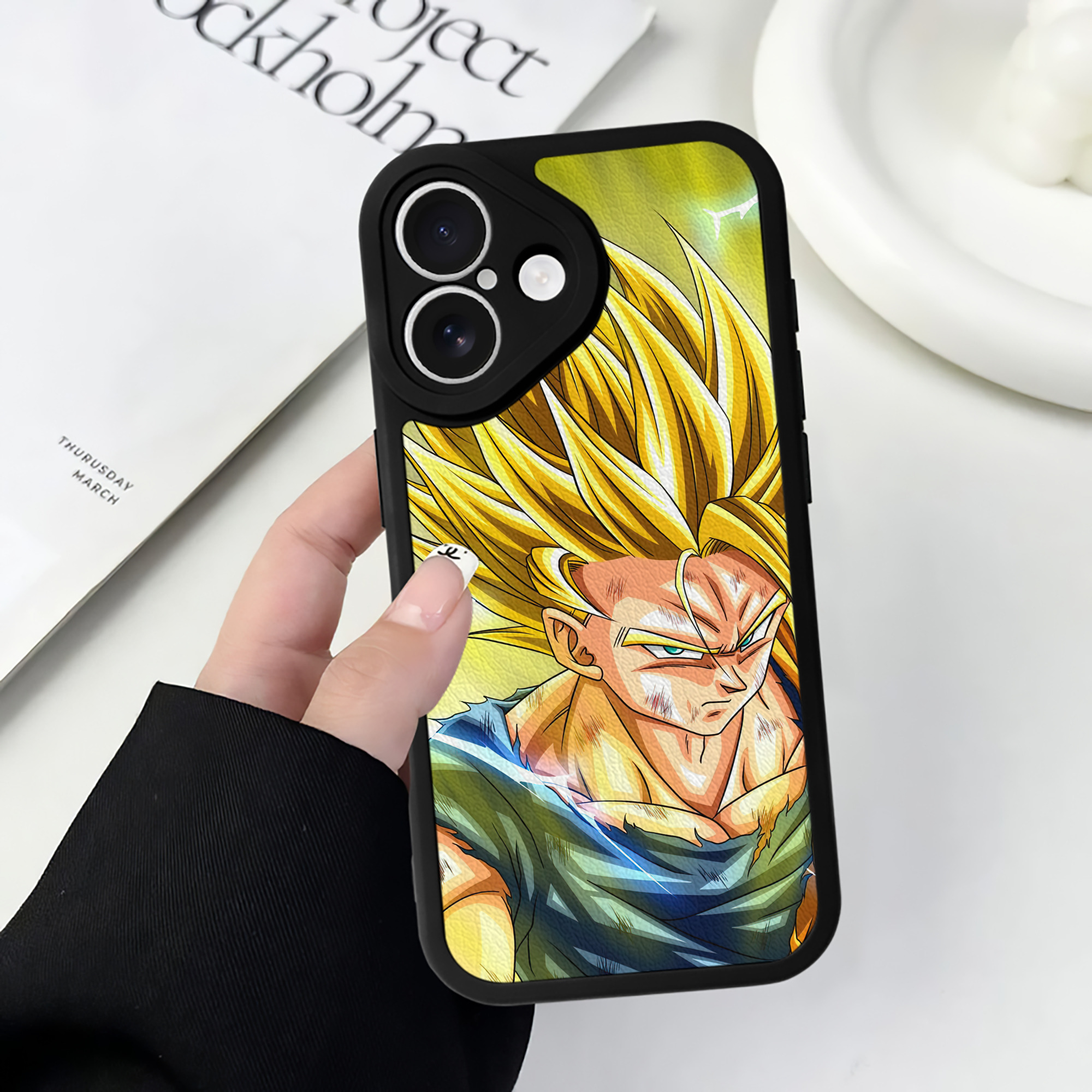 （画像用） ドラゴンボール DRAGON BALL 【iPhone 16シリーズ対応】シリコンスマホケース（レザー調） 材質：シリコン